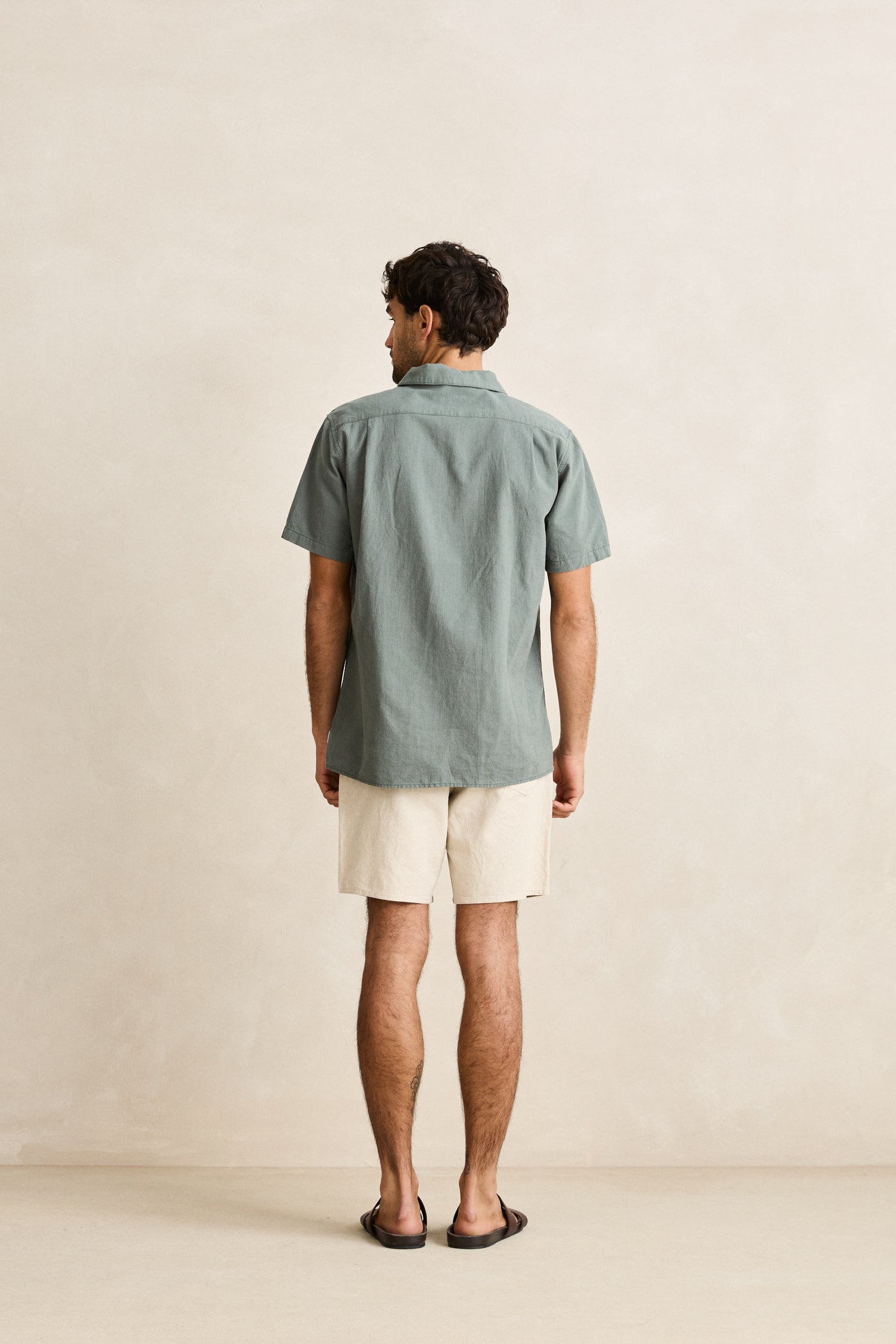 Mens Classic Linen Jam Board Short Sanddune - Image 4
