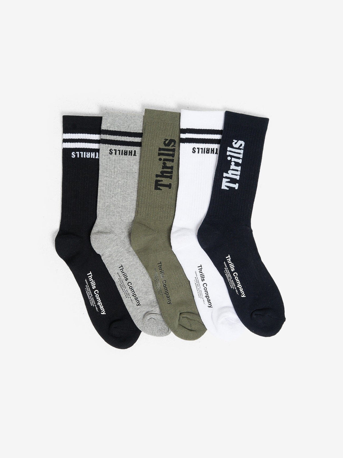 Mens Minimal Thrills 5 Pack Sock Multicolor - Image 1