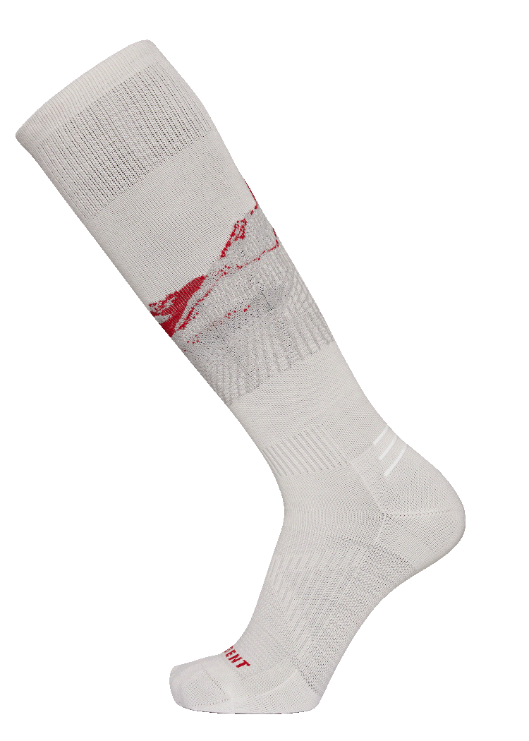 Elyse Saugstad Pro Series Zero Cushion Merino Snow Sock Silver Lining - Image 4
