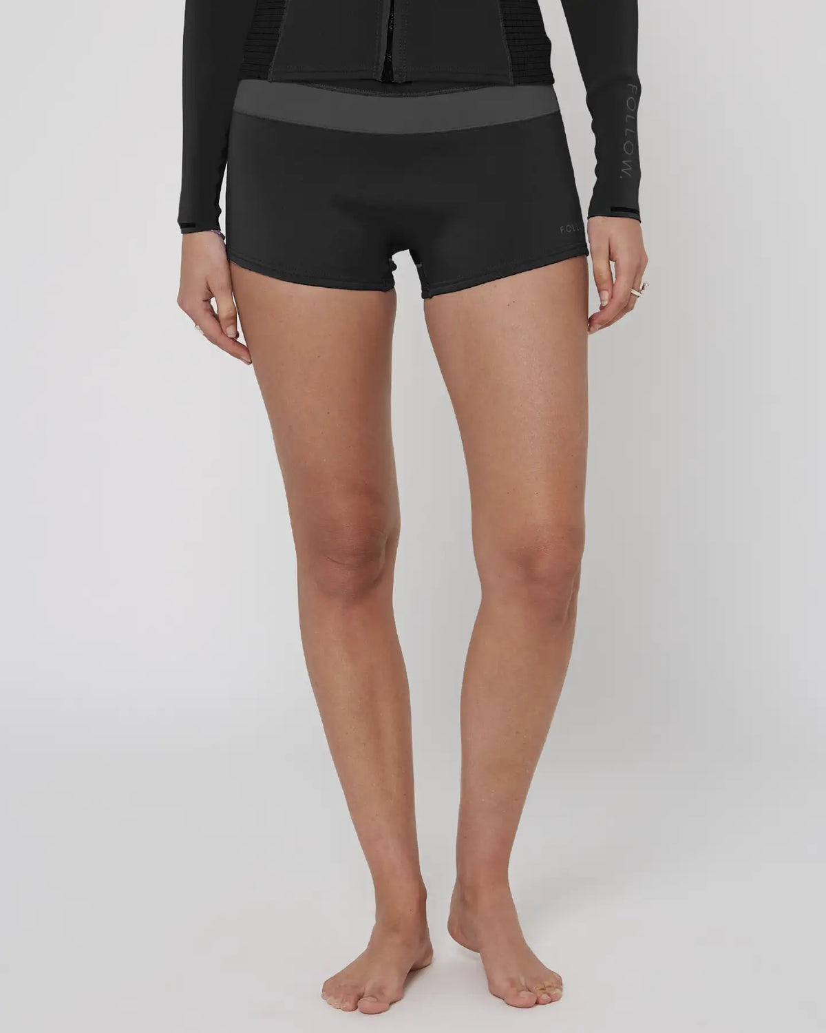 Womens Wetsuit Shorts Black - Image 2