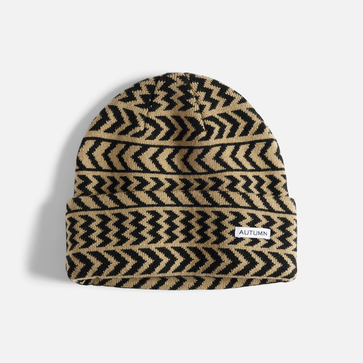 Mens Chevron Beanie Chinchilla - Image 1