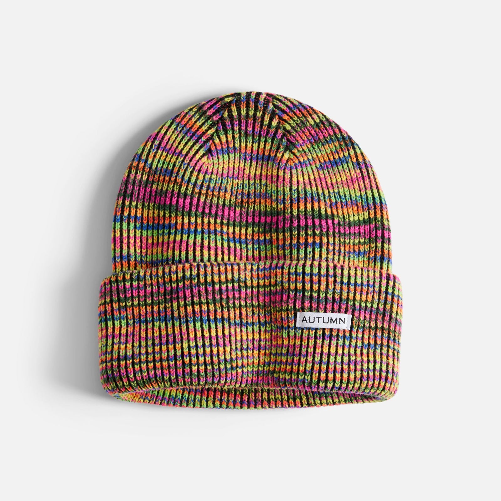 Mens Cord Beanie Rainbow - Image 1