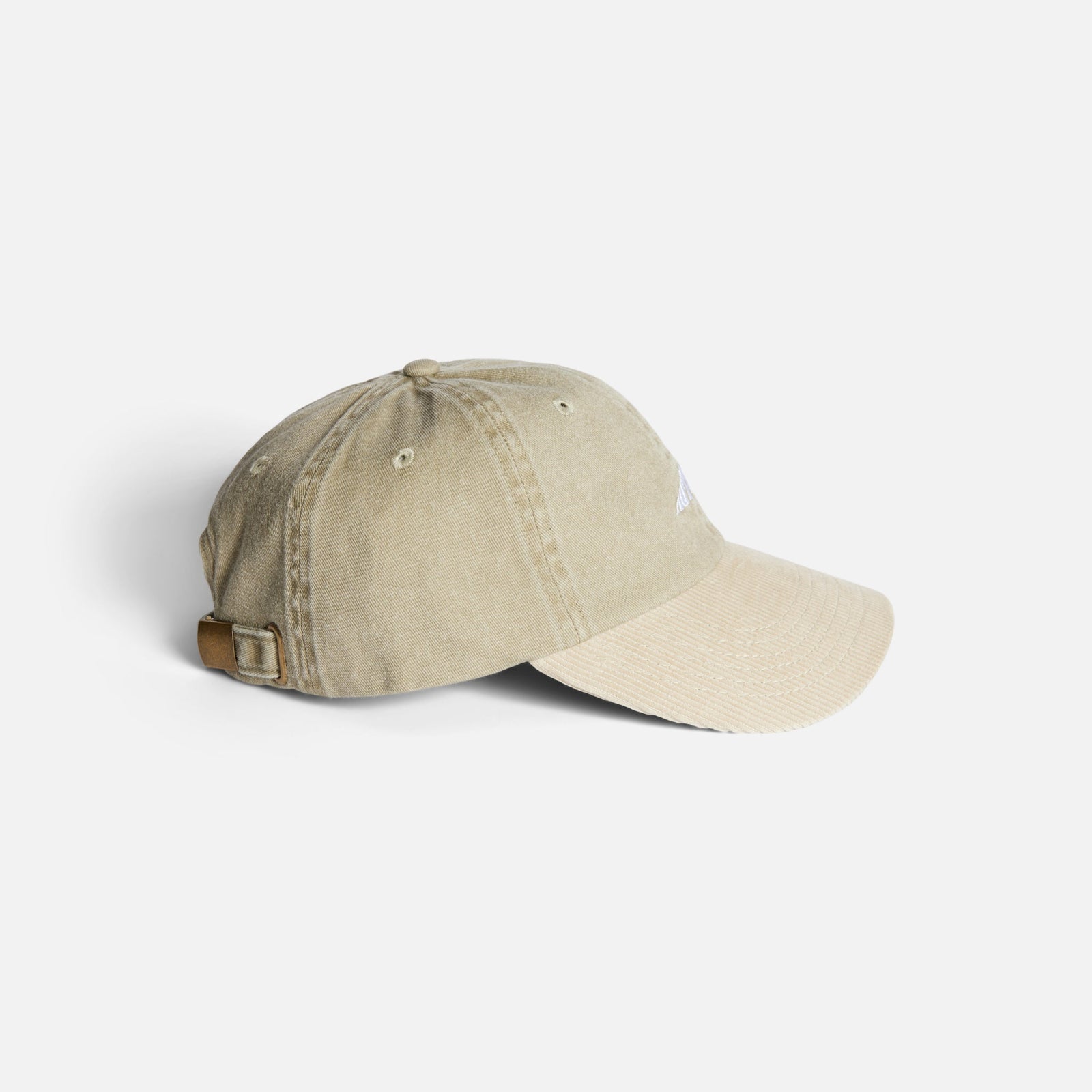 Mens Prewashed Canvas Strapback Beanie Sand - Image 3