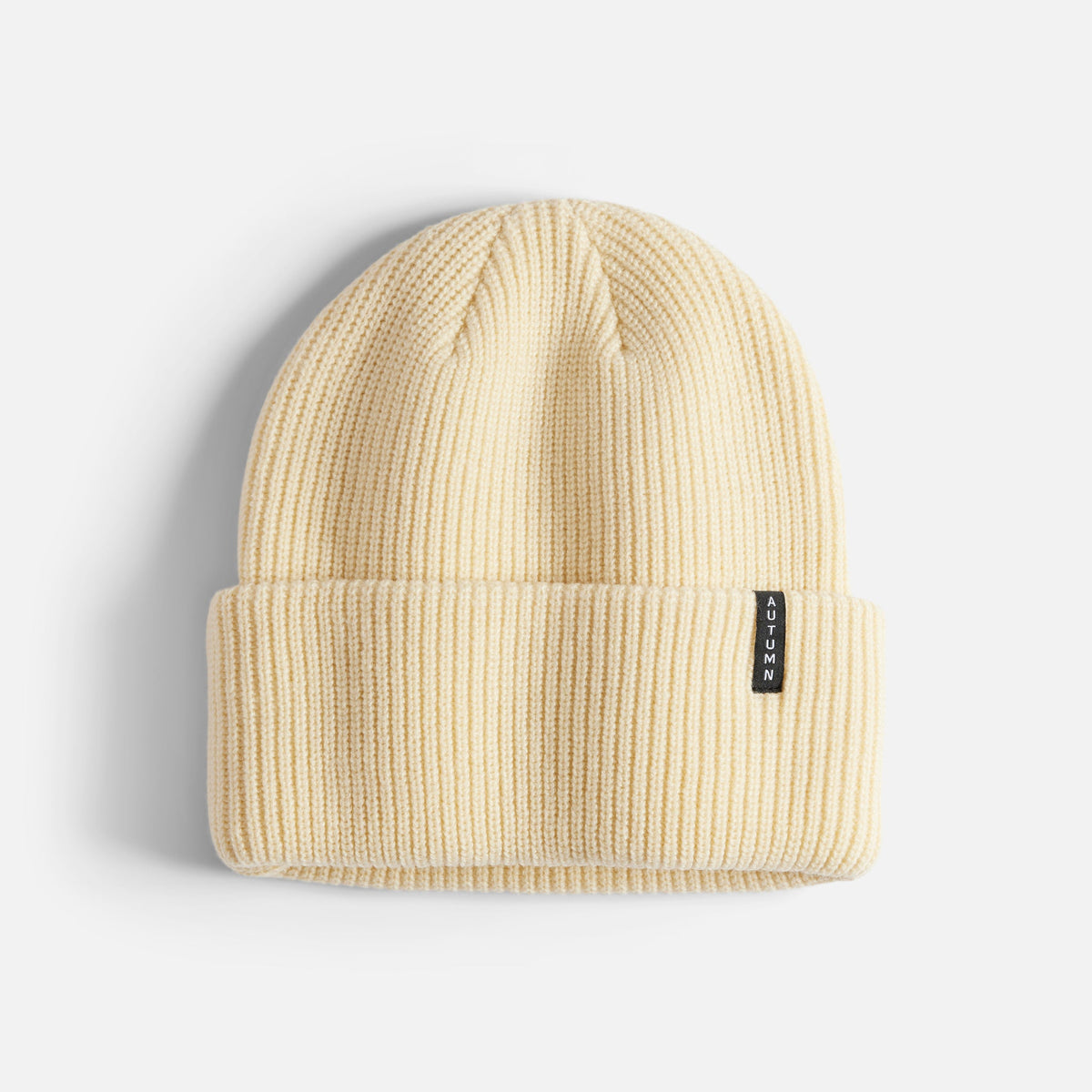 Mens Select Solid Beanie Eggshell - Image 2