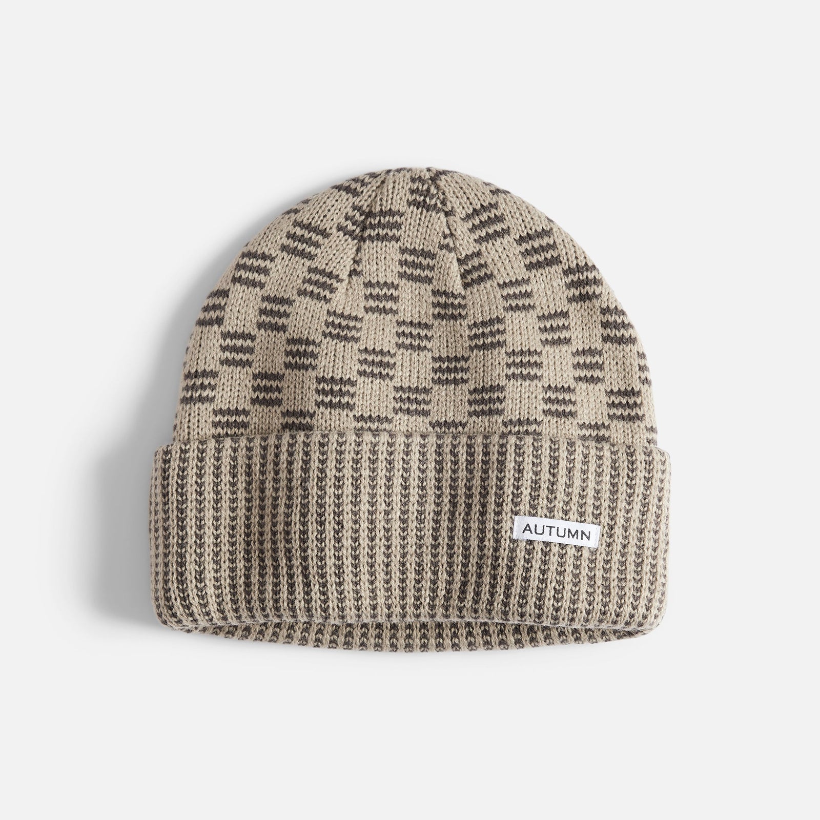 Mens Squared Beanie Steam Grey - Image 2