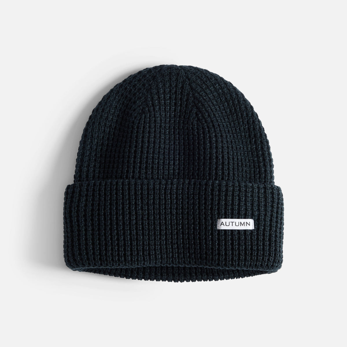 Mens Waffle Beanie Ultramarine Teal - Image 1