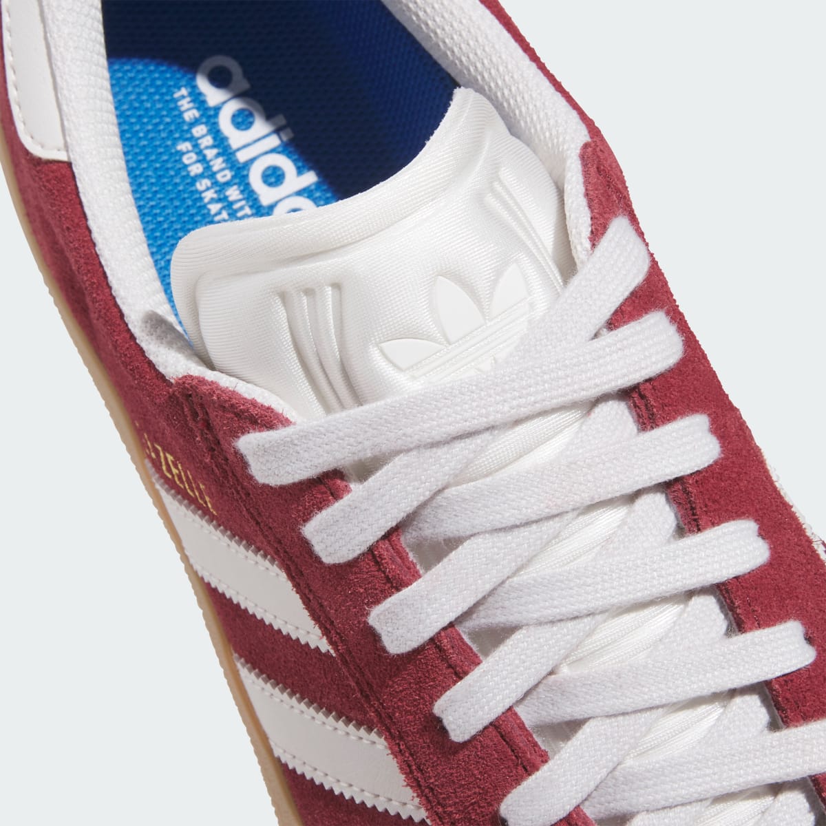 Gazelle Adv Shoes Shadow Red / Crystal White / Gold Metallic - Image 9
