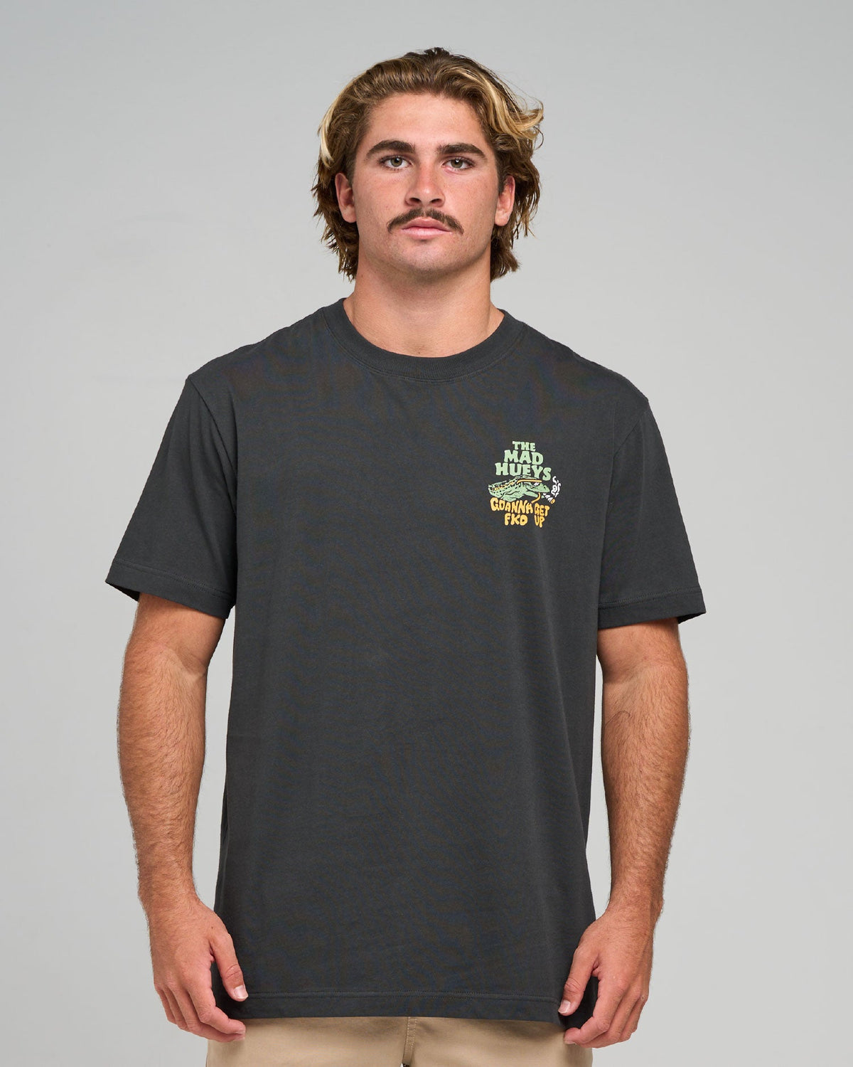 Mens Goanna FKD Up T Shirt Vintage Black - Image 4
