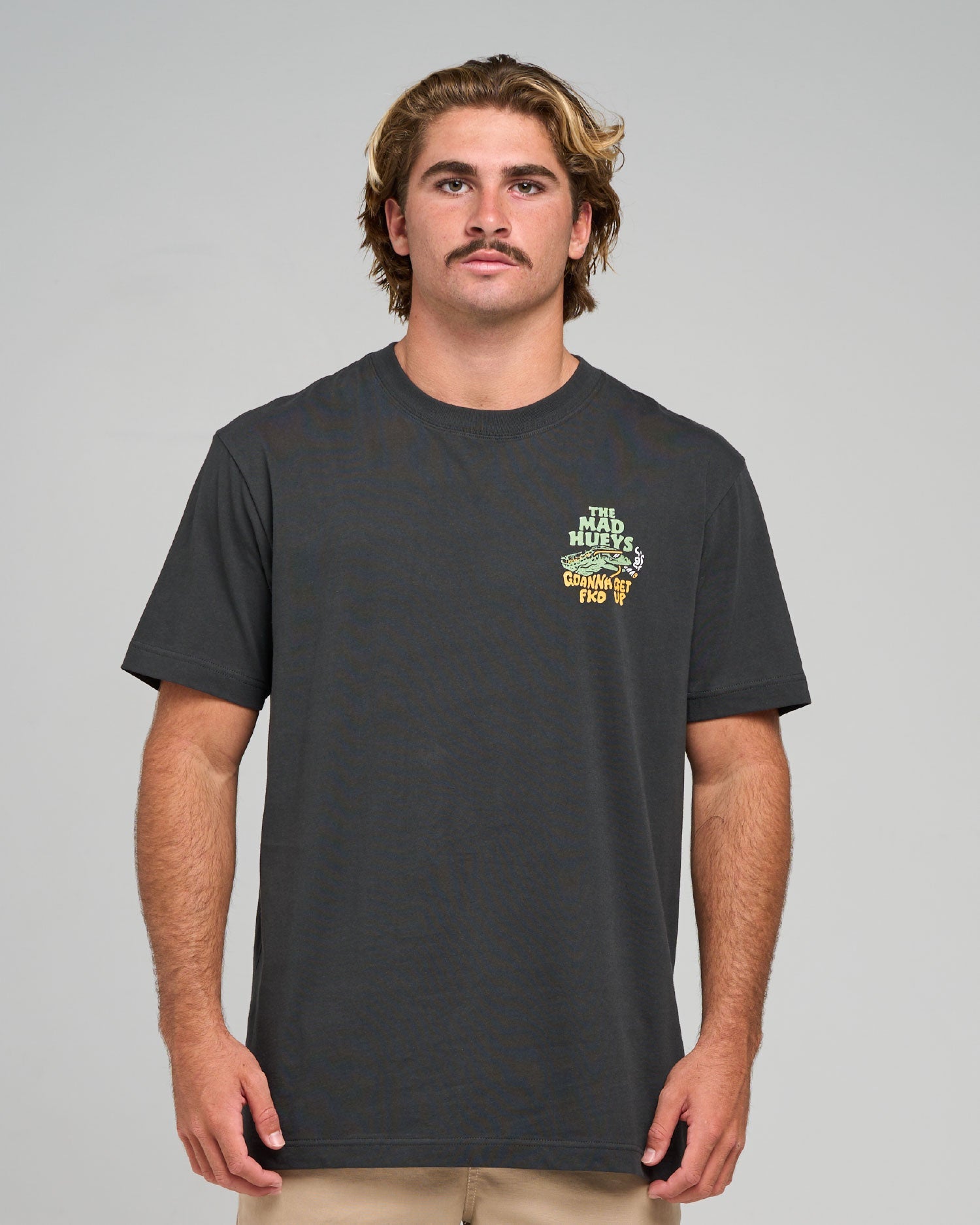 Mens Goanna FKD Up T Shirt Vintage Black - Image 4