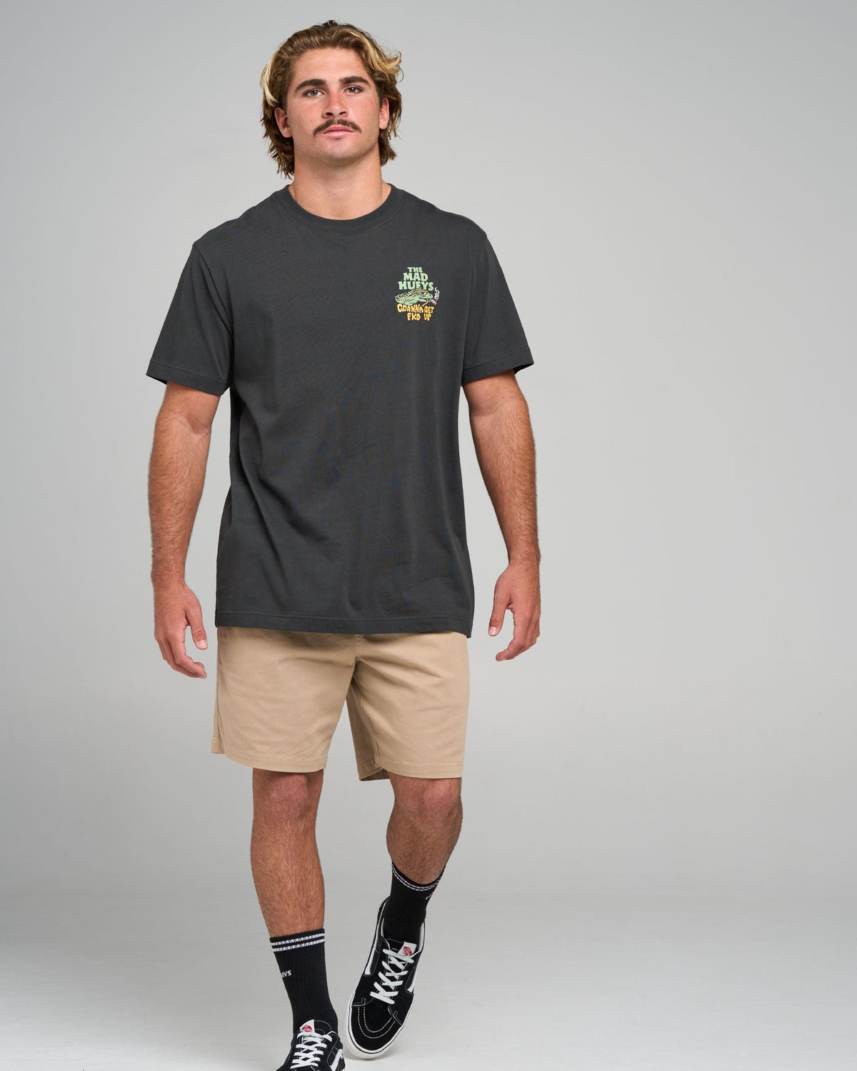 Mens Goanna FKD Up T Shirt Vintage Black - Image 6