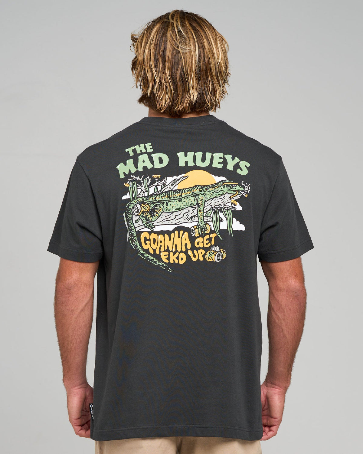 Mens Goanna FKD Up T Shirt Vintage Black - Image 3