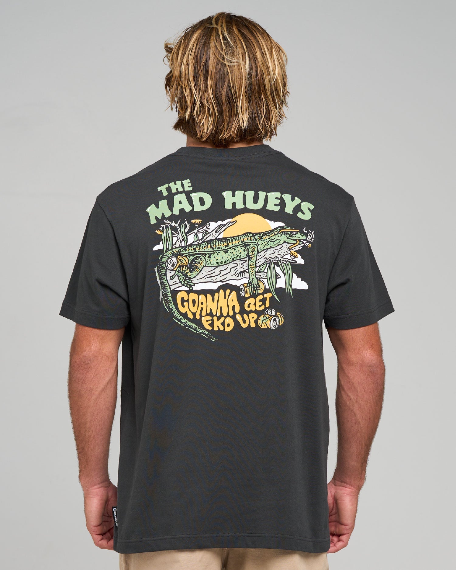 Mens Goanna FKD Up T Shirt Vintage Black - Image 3