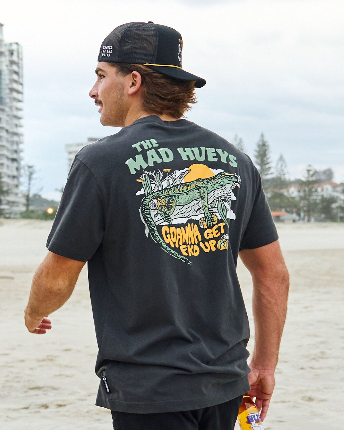 Mens Goanna FKD Up T Shirt Vintage Black - Image 1