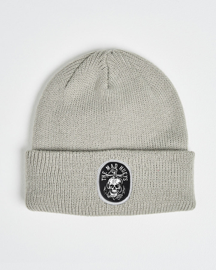 Mens Rope Skull Anchor Beanie Faded Dust - Image 2