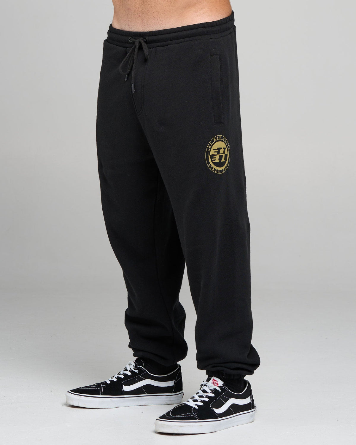 Mens H Series Split Casual Pants Black - Image 2