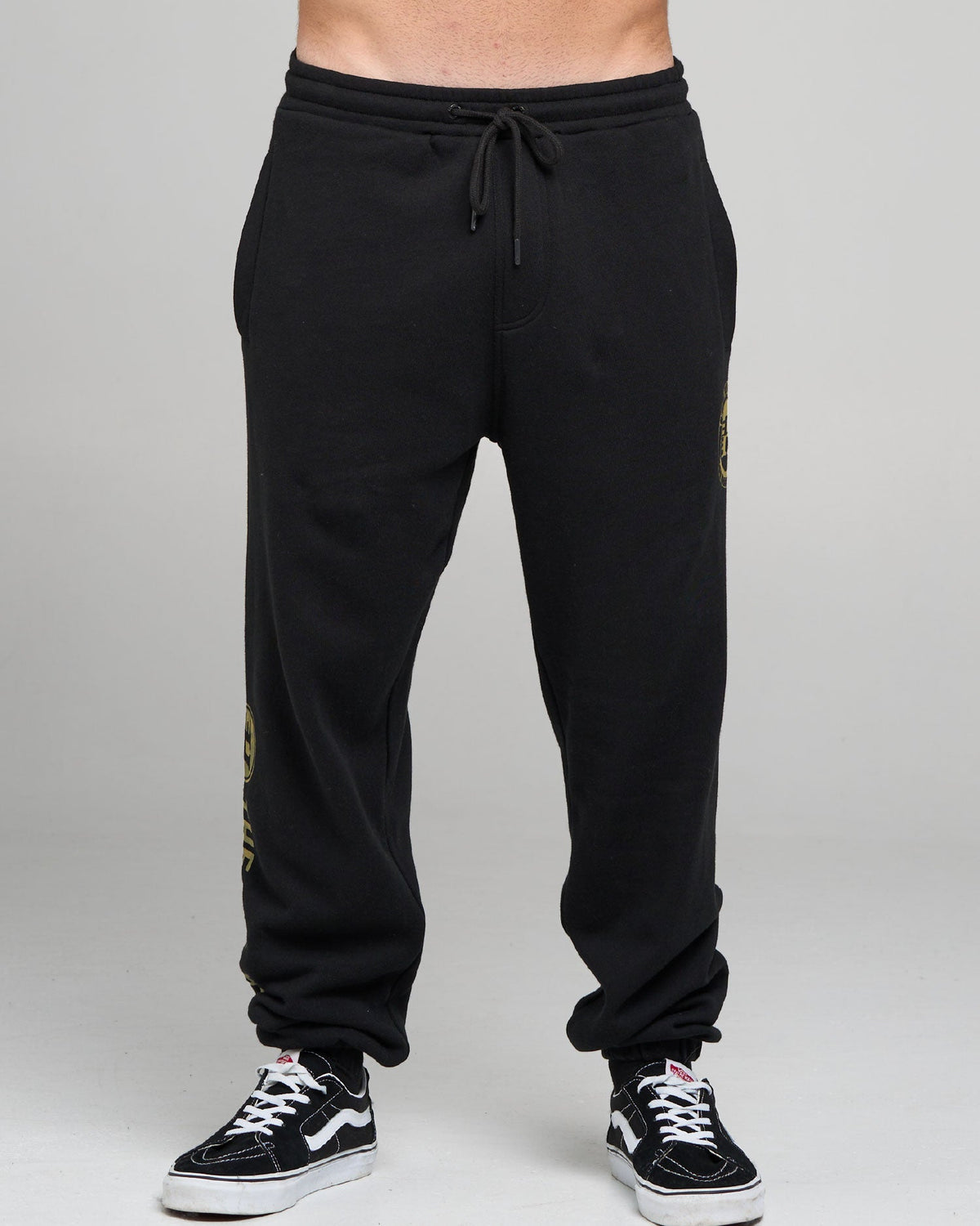Mens H Series Split Casual Pants Black - Image 5