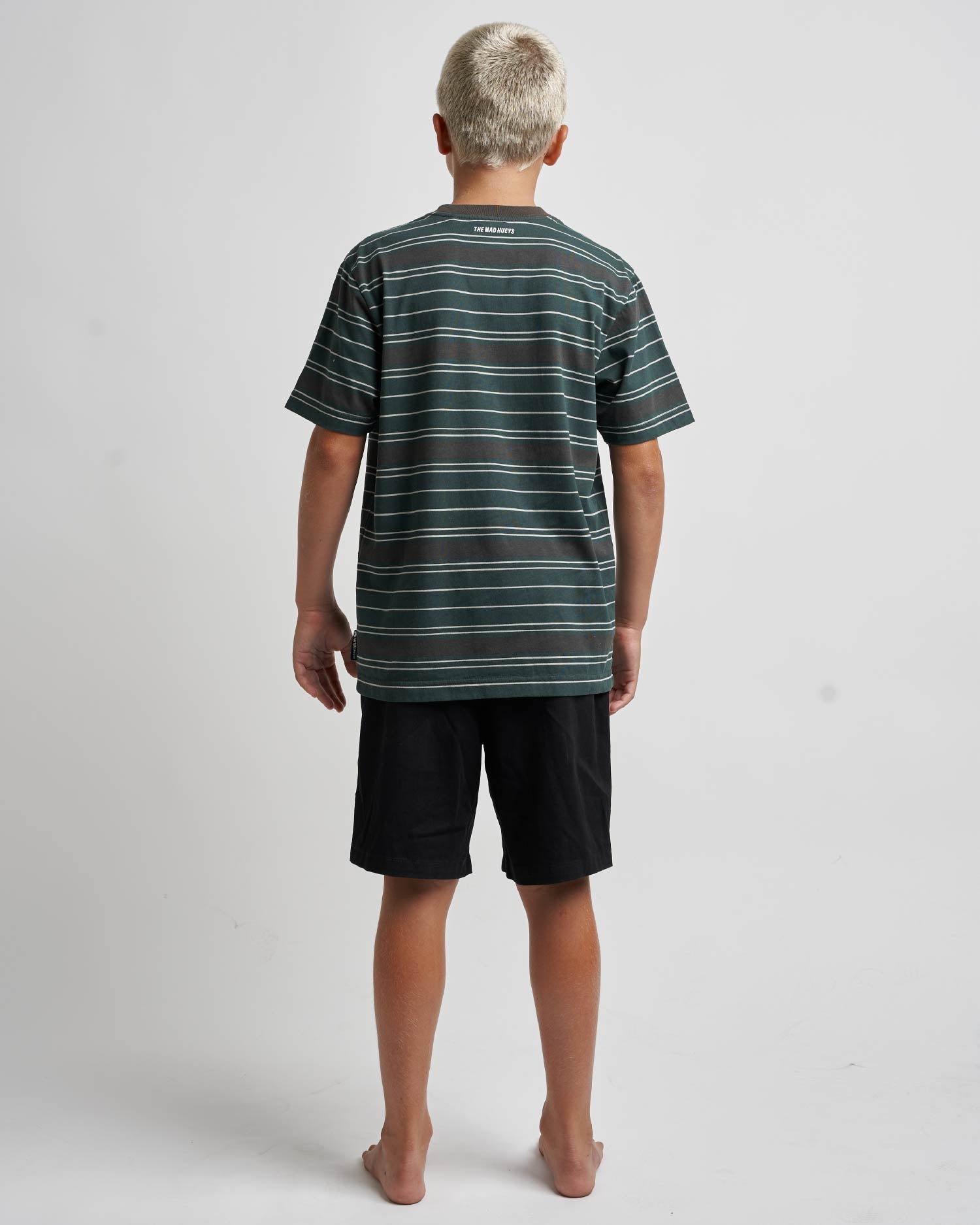 Kids Parallel Stripe Hueys Pine Green - Image 4