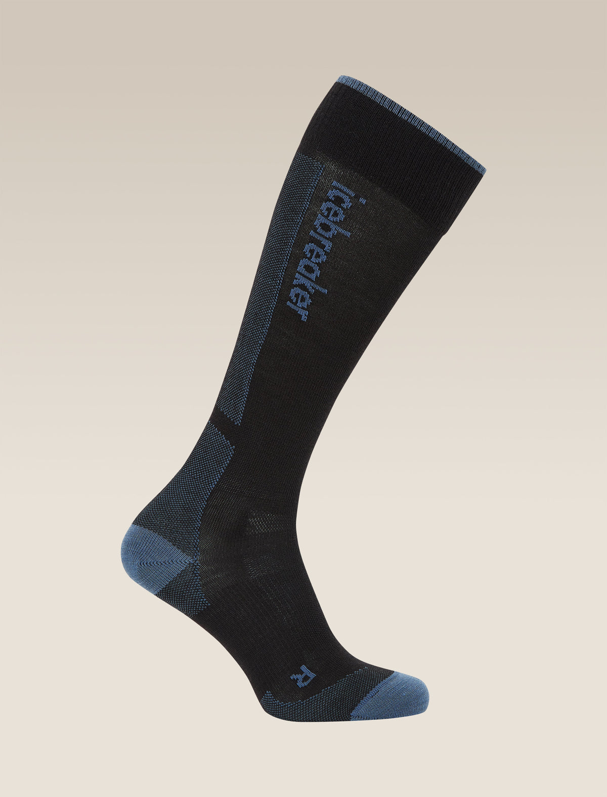 Womens Merino Ski+ Ultralight Over The Calf Socks Black/Dawn - Image 1