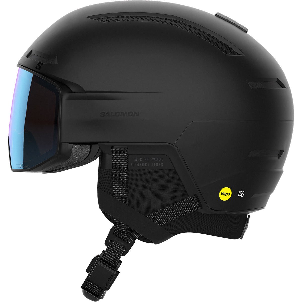 Driver Prime Sigma Photo MIPS Visor Snow Helmet Black - Sky Blue Visor