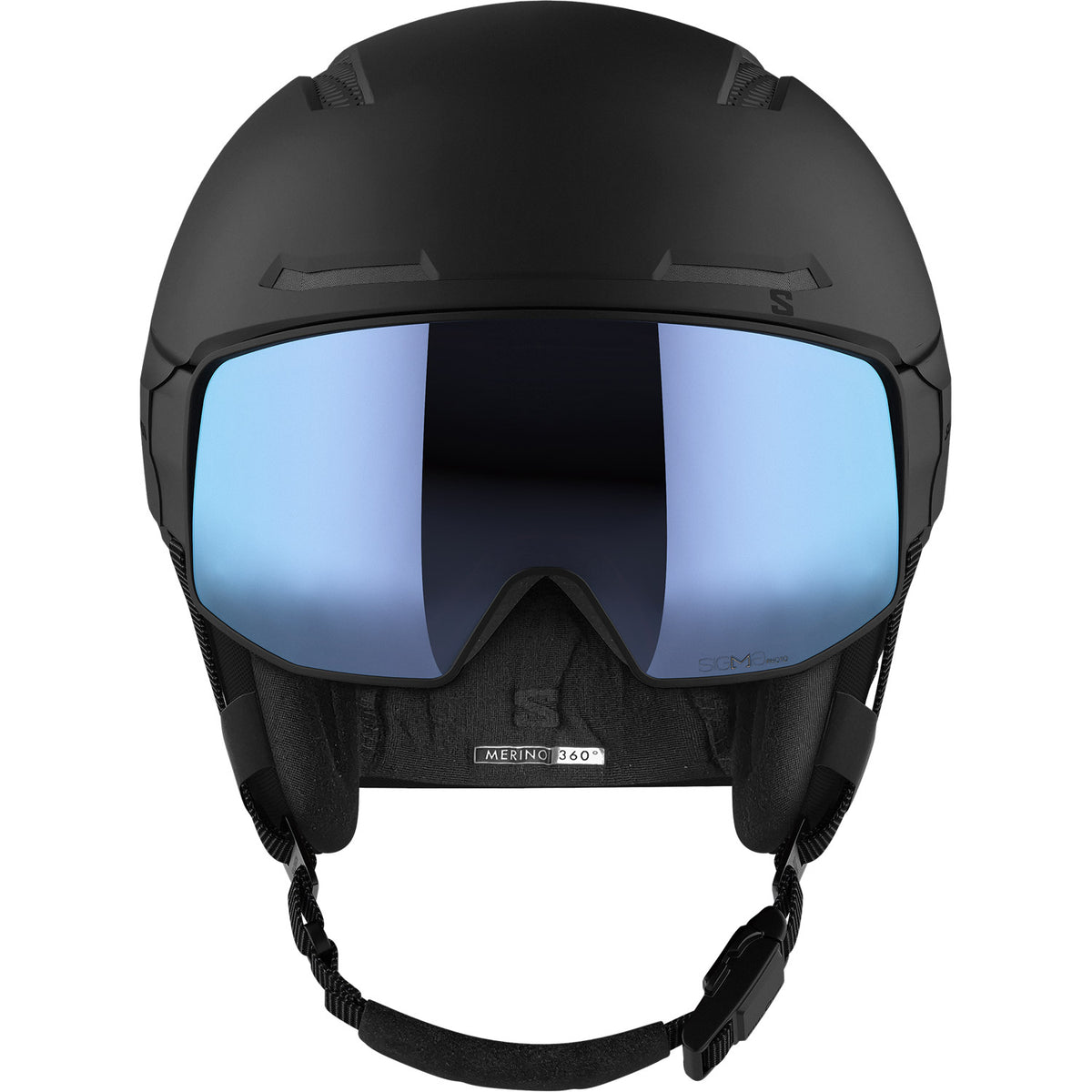 Driver Prime Sigma Photo MIPS Visor Snow Helmet Black - Sky Blue Visor