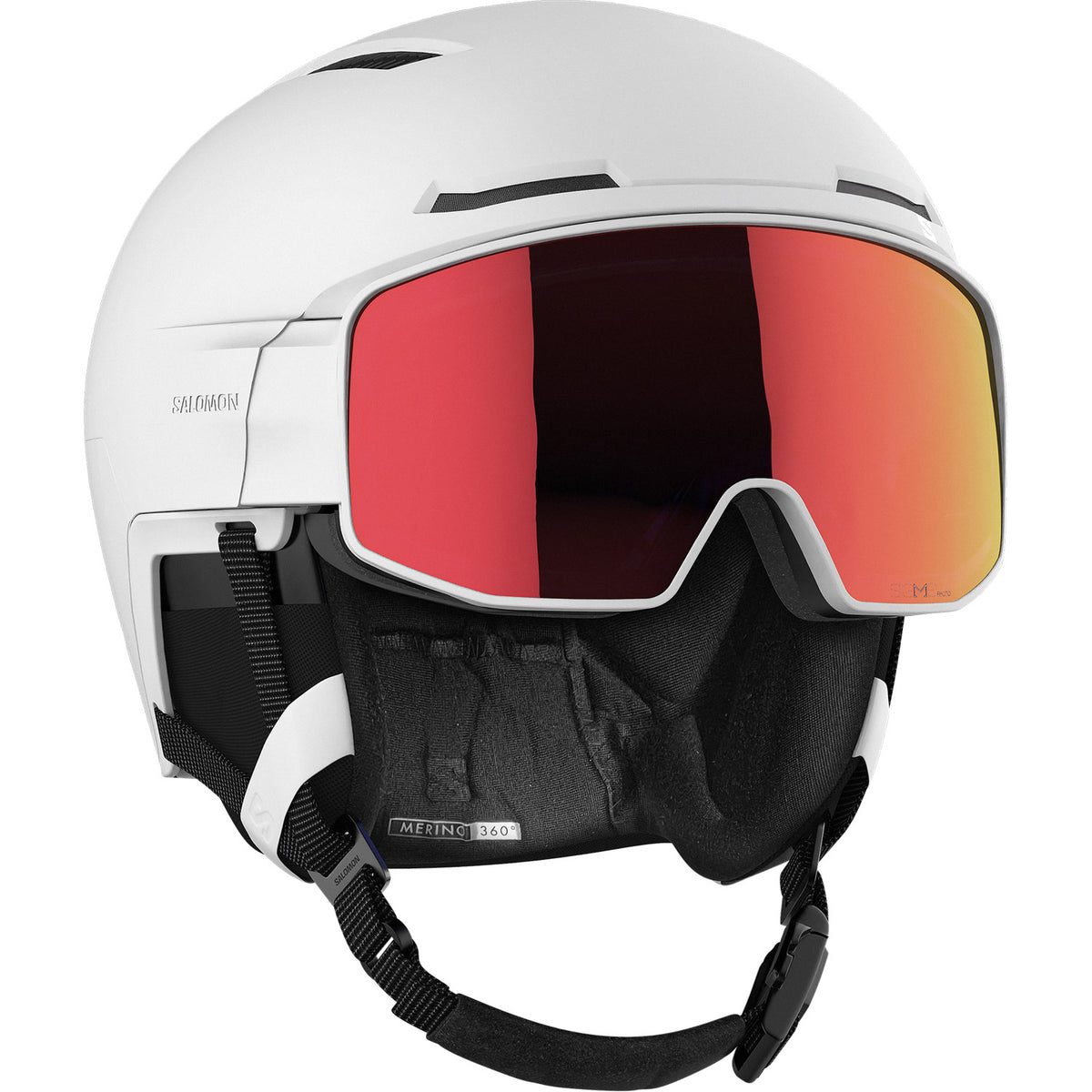 Driver Prime Sigma Photo MIPS Visor Snow Helmet White - Pop Red Visor