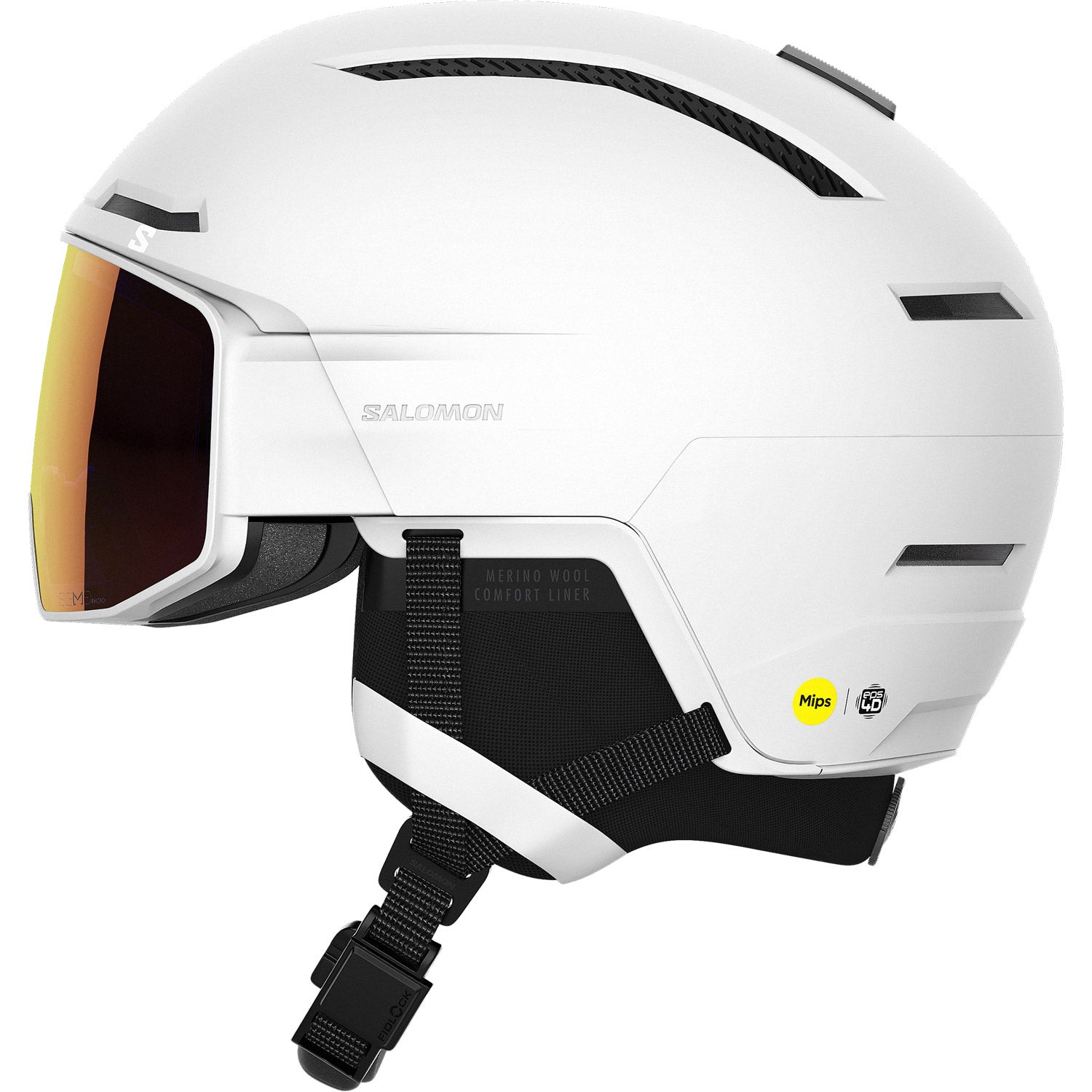 Driver Prime Sigma Photo MIPS Visor Snow Helmet White - Pop Red Visor