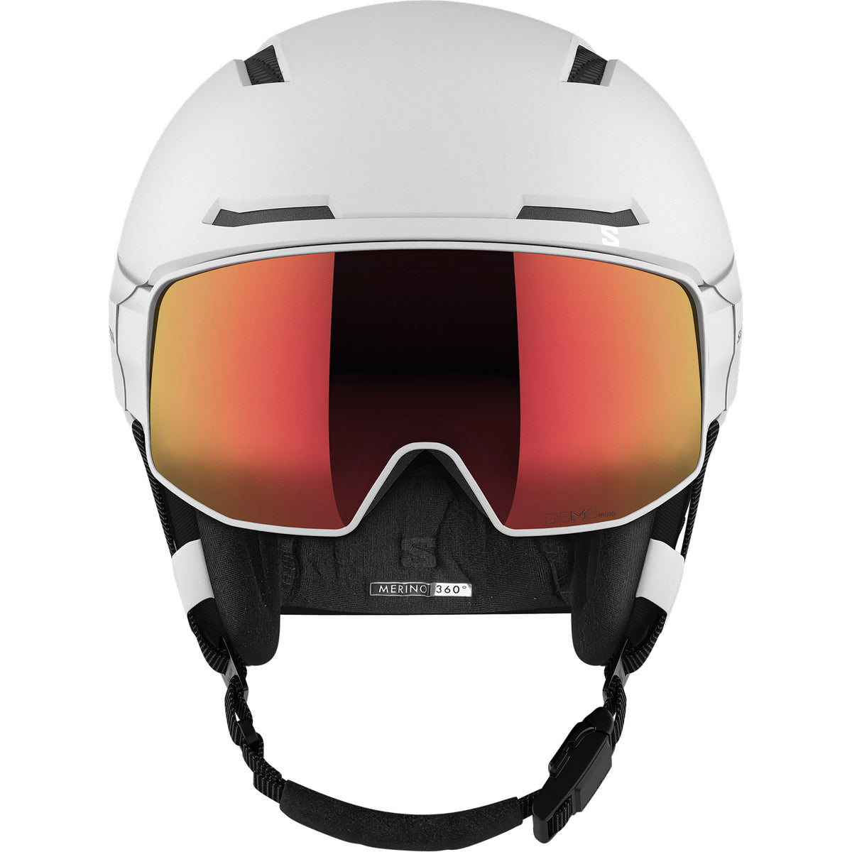 Driver Prime Sigma Photo MIPS Visor Snow Helmet White - Pop Red Visor