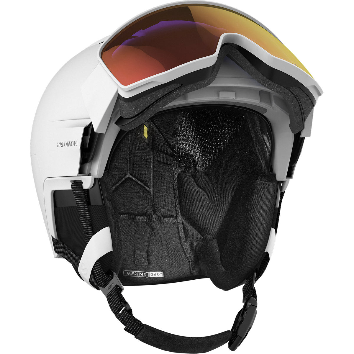 Driver Prime Sigma Photo MIPS Visor Snow Helmet White - Pop Red Visor