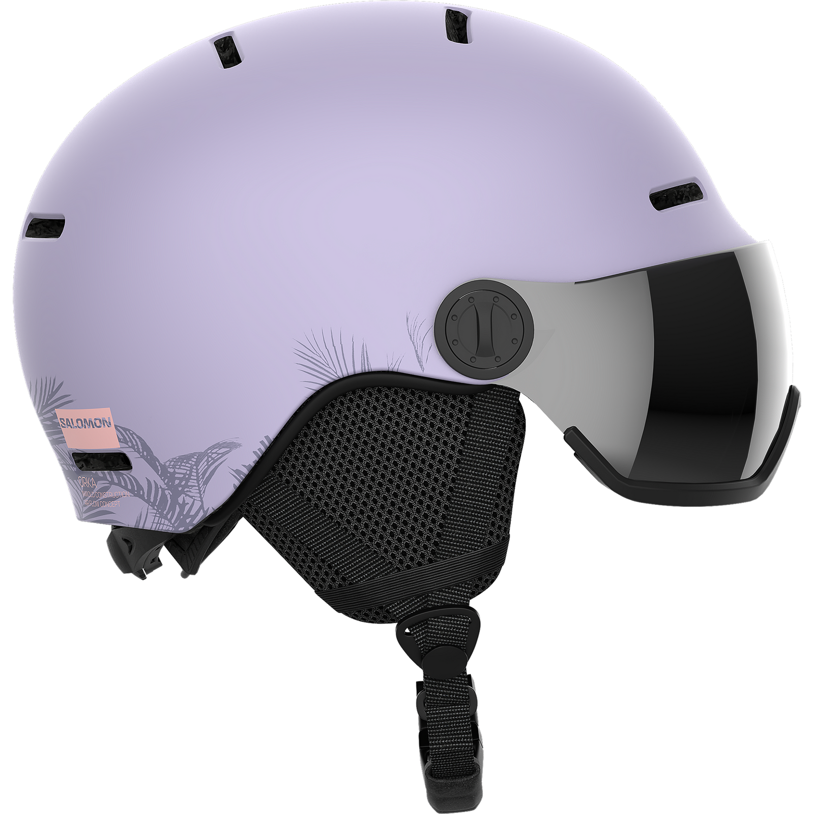 Orka Visor Snow Helmet Evening Haze - Silver Visor - Image 1
