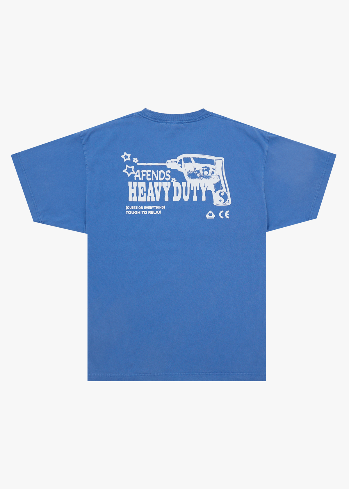 Mens Heavy Duty T Shirt Washed Marina - Image 2