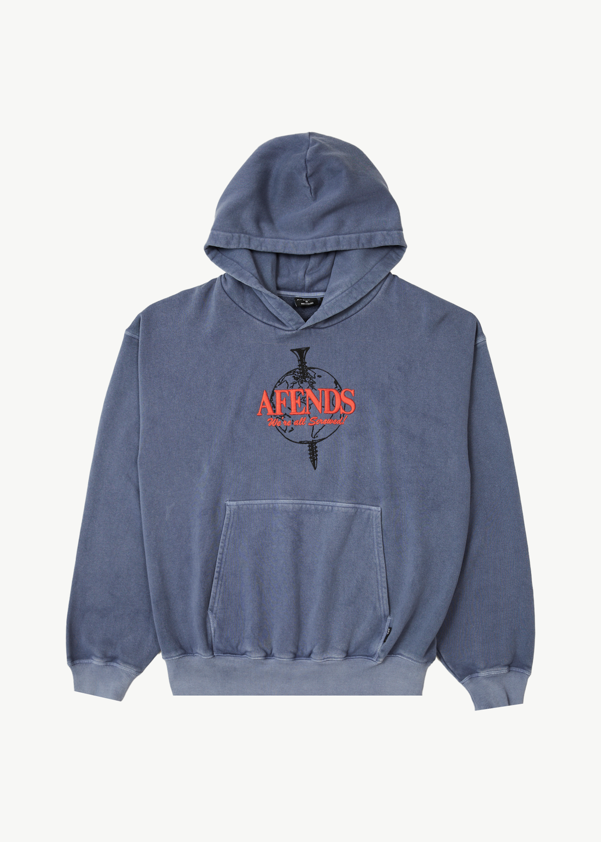 Afends HoodM Screwed Boxy Pu M243510-WMR
