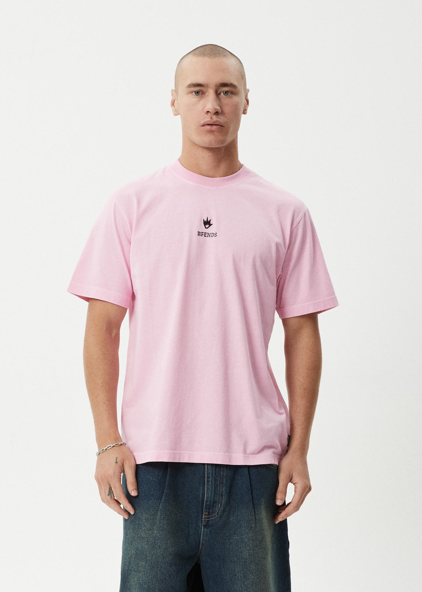 Mens Burnin T Shirt Vintage Pink - Image 2