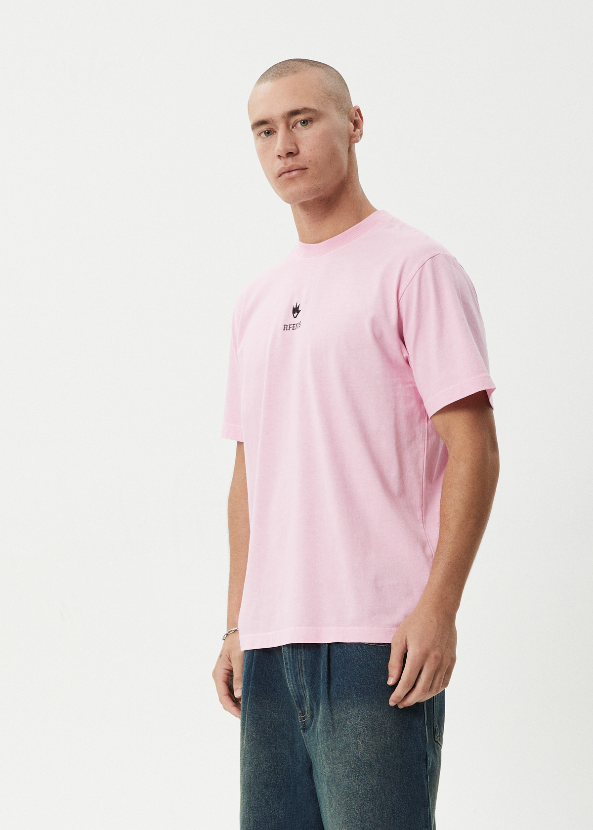 Mens Burnin T Shirt Vintage Pink - Image 3