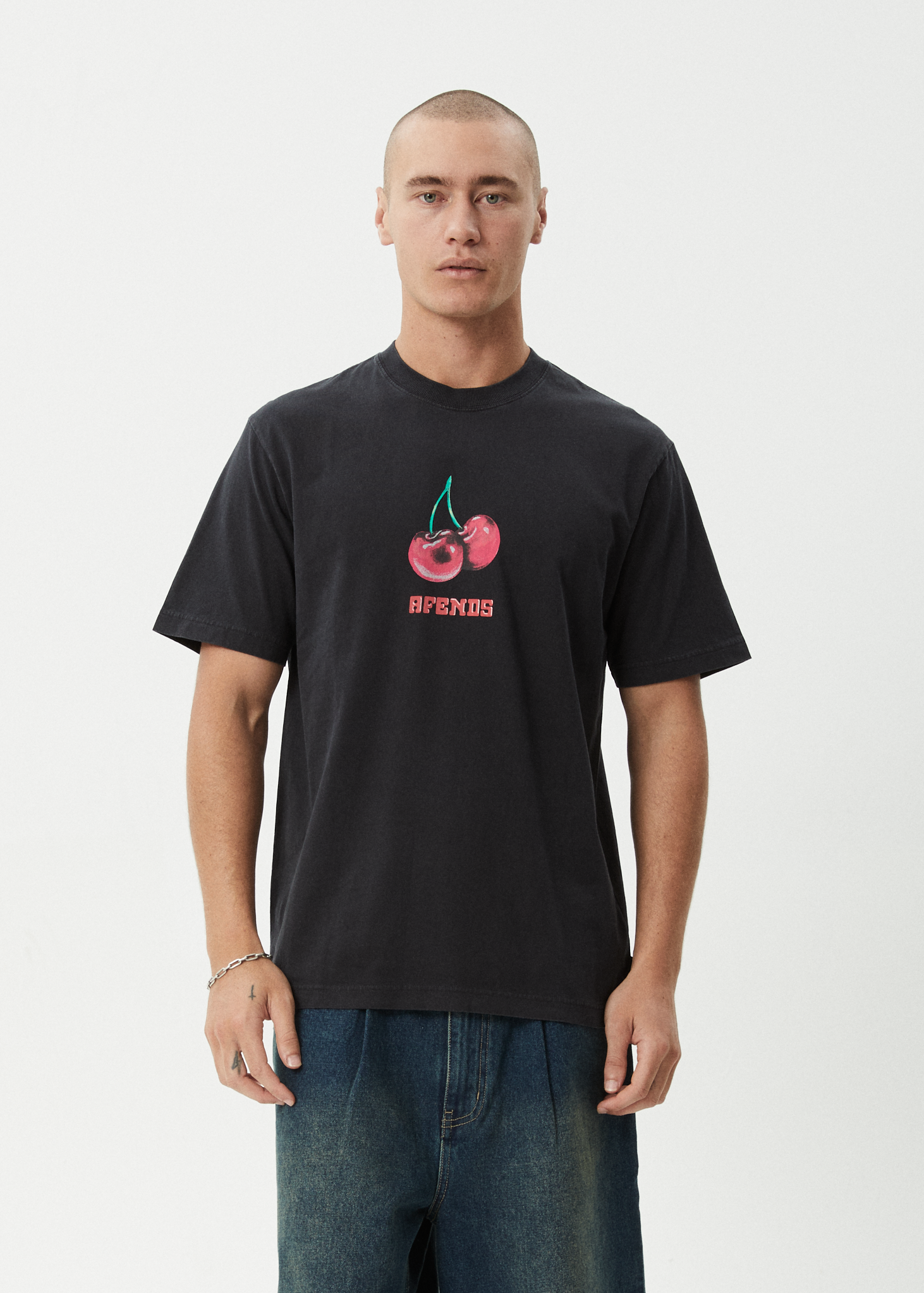 Mens Abiza T Shirt Stone Black - Image 3