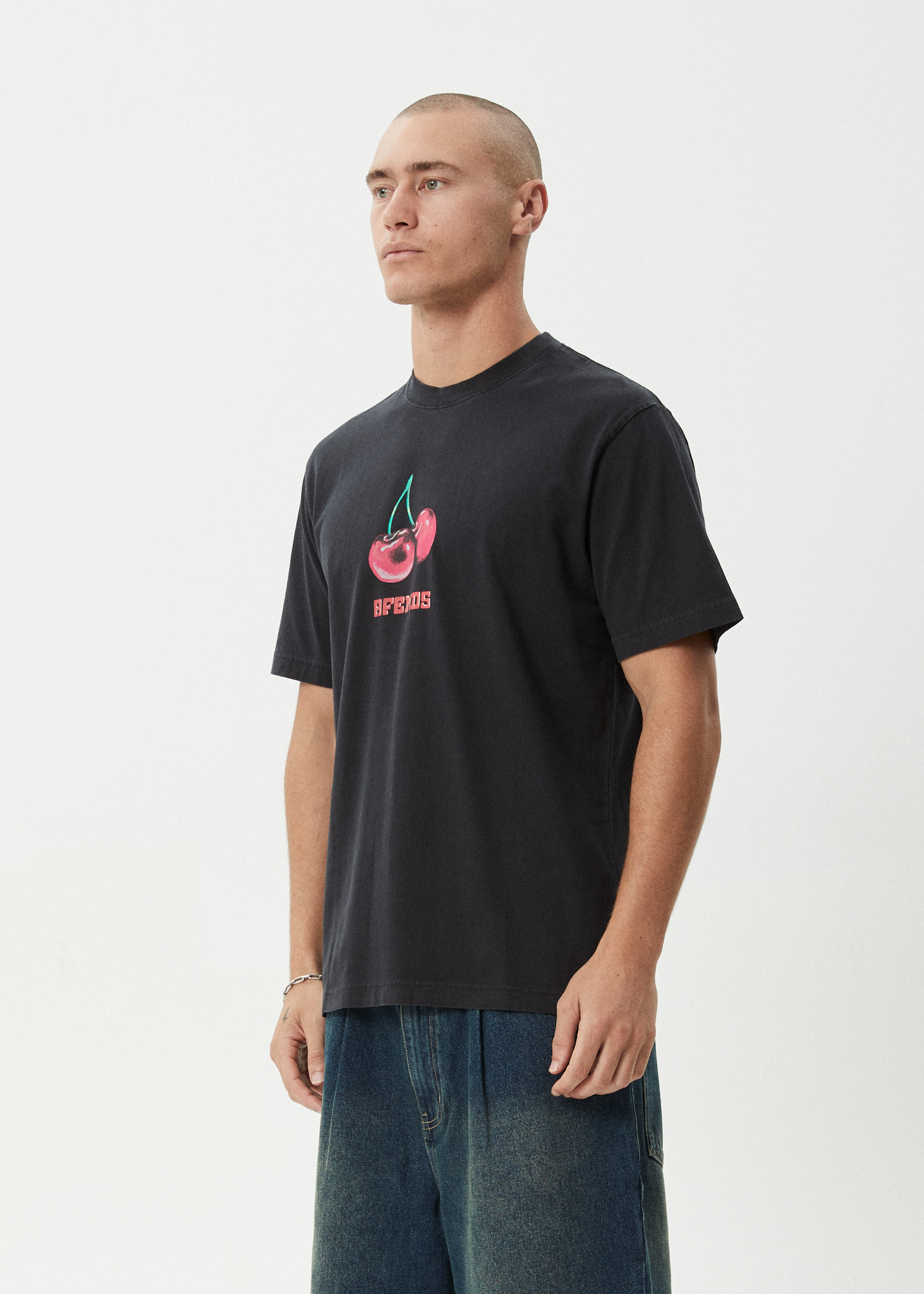 Mens Abiza T Shirt Stone Black - Image 5