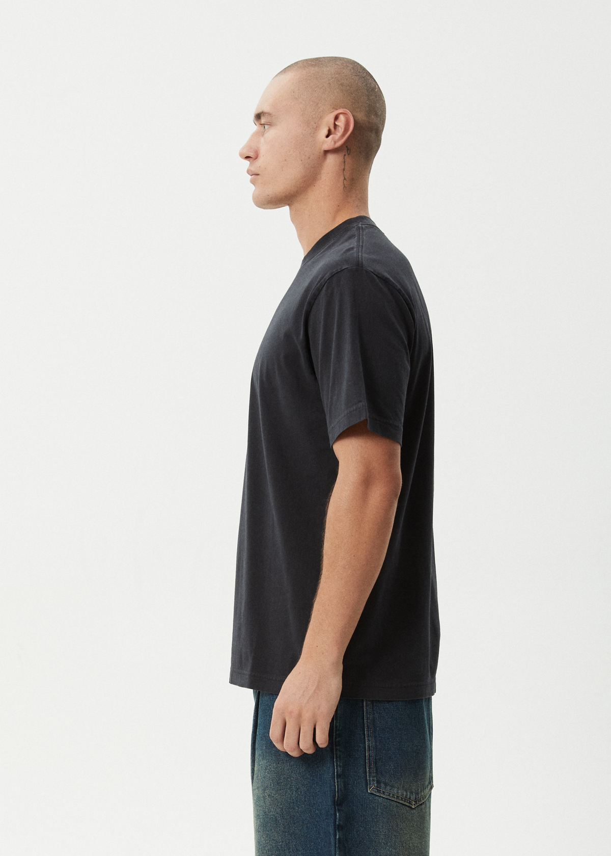 Mens Abiza T Shirt Stone Black - Image 7