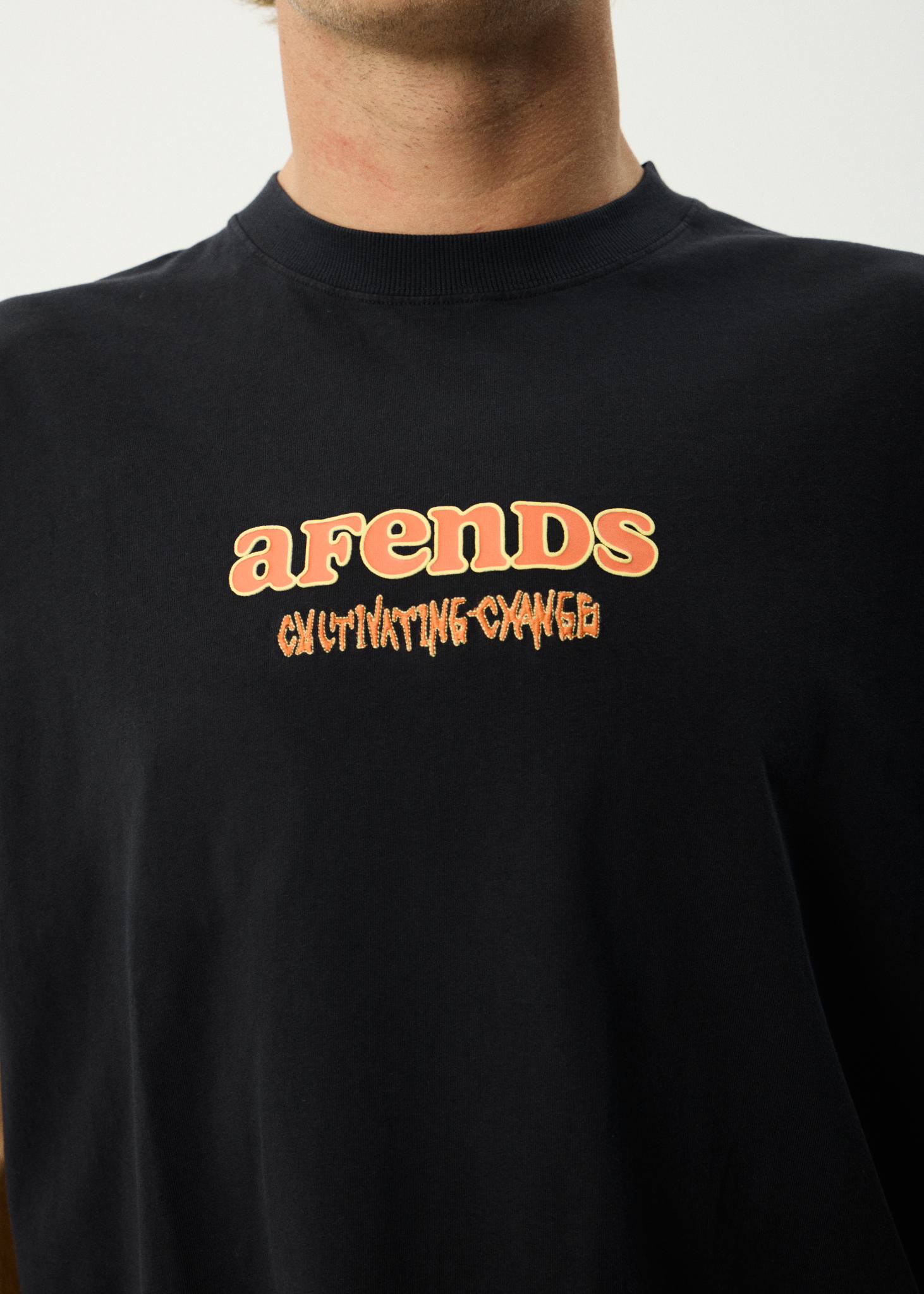 Mens Simple Times T Shirt Stone Black - Image 6