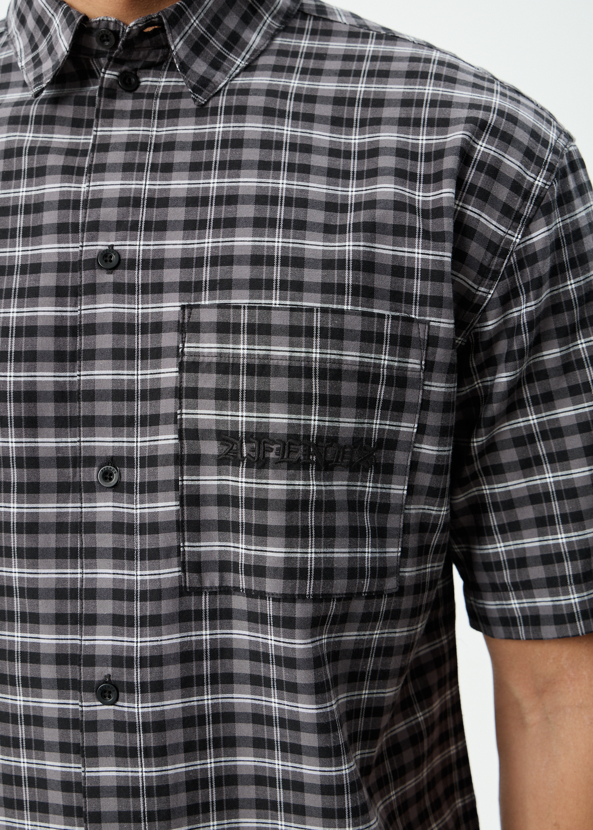 Mens Darkness Shirt Black Check - Image 7