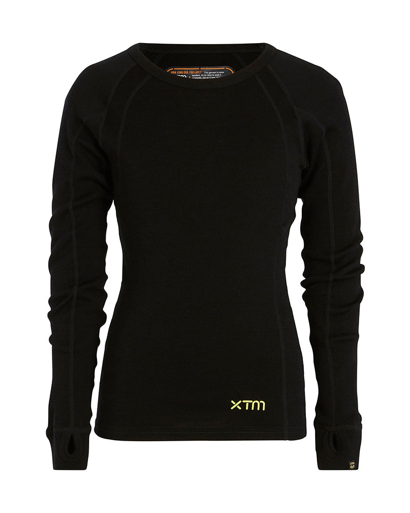 Kids' Merino 230 Wool Thermal Top Black