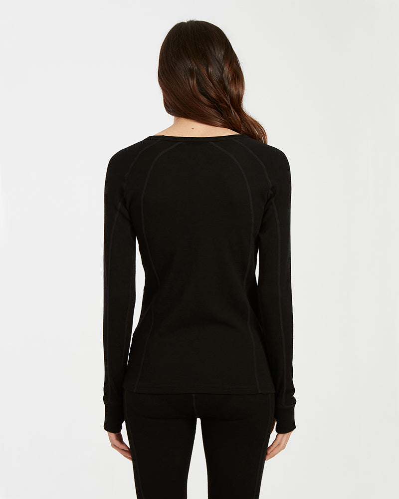 Ladies Merino 230 Wool Thermal Long Sleeve Top