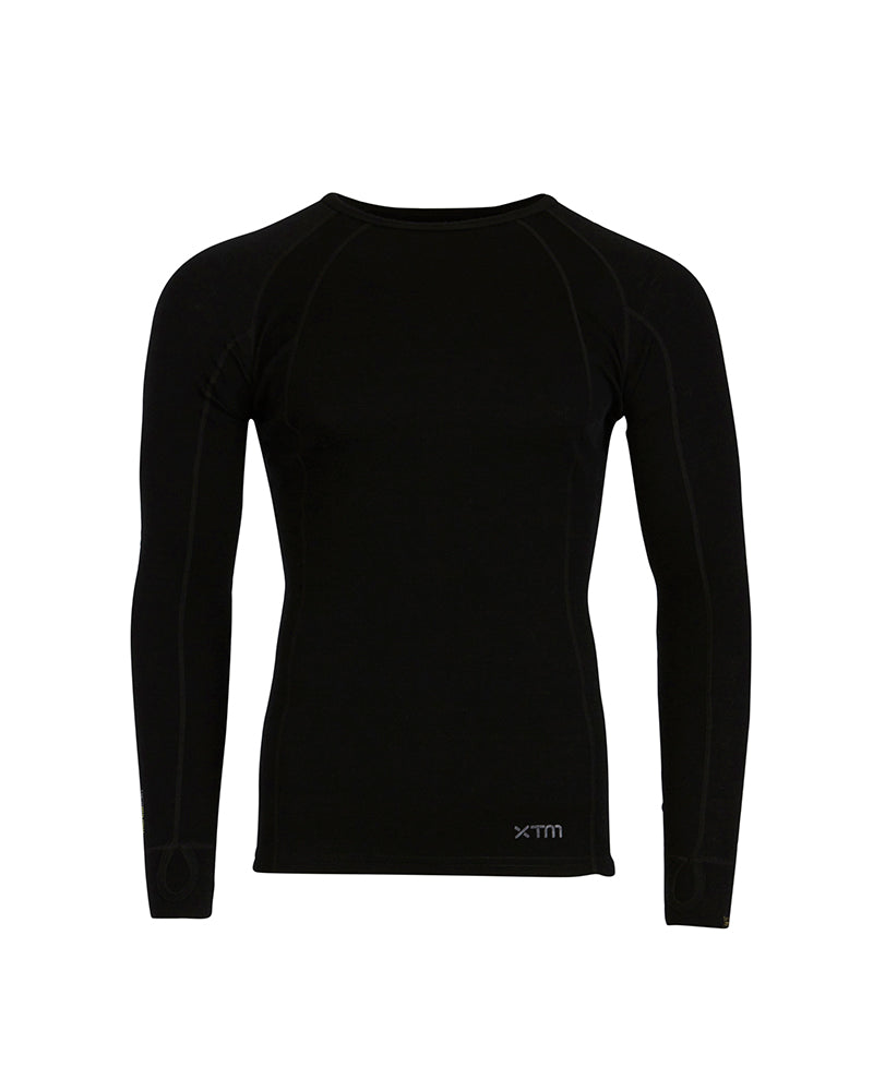Men's Merino 230 Wool Long Sleeve Thermal Top Black