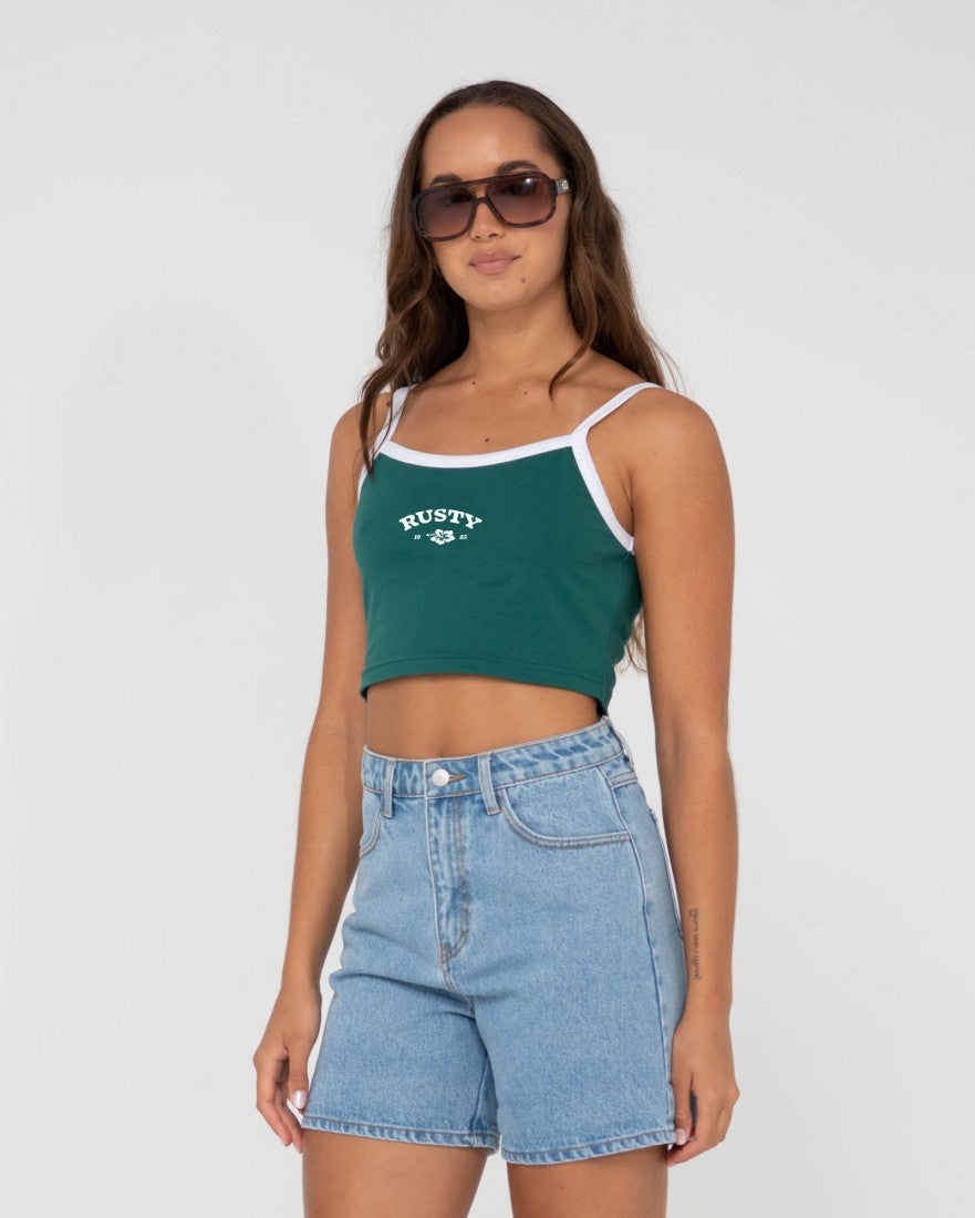 Thriving Graphic Crop Tank Top
