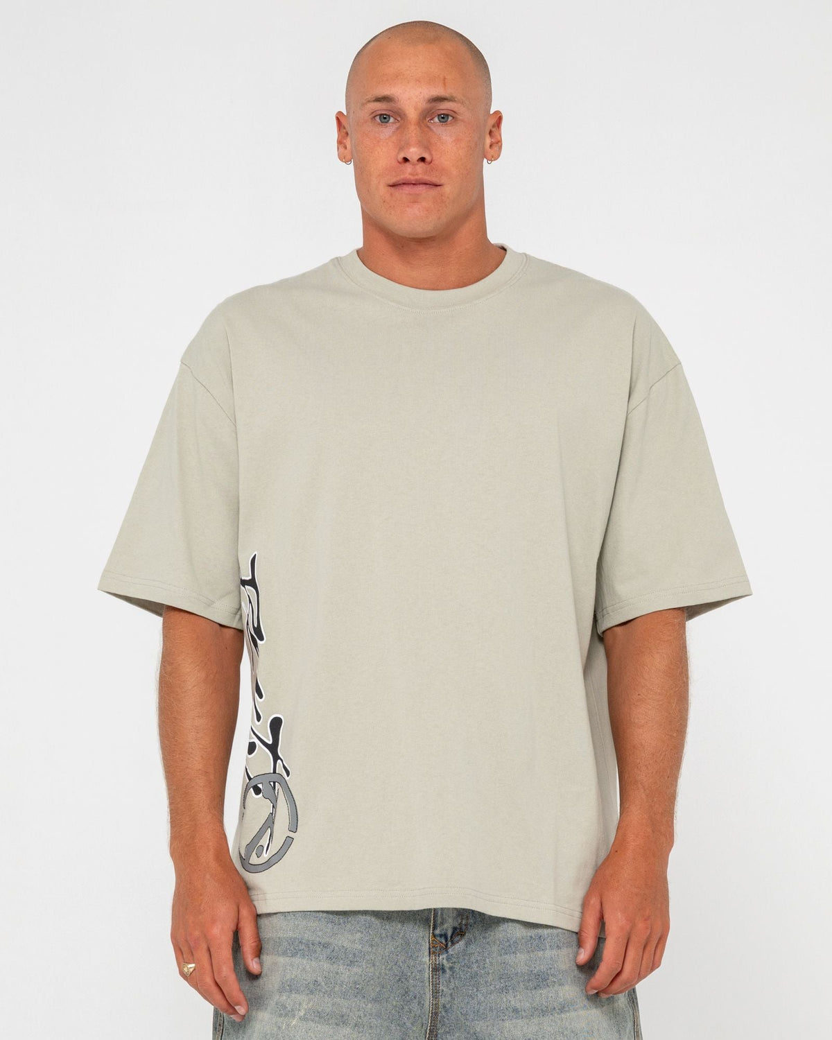 Mens Spraya T Shirt Abbey Stone - Image 2