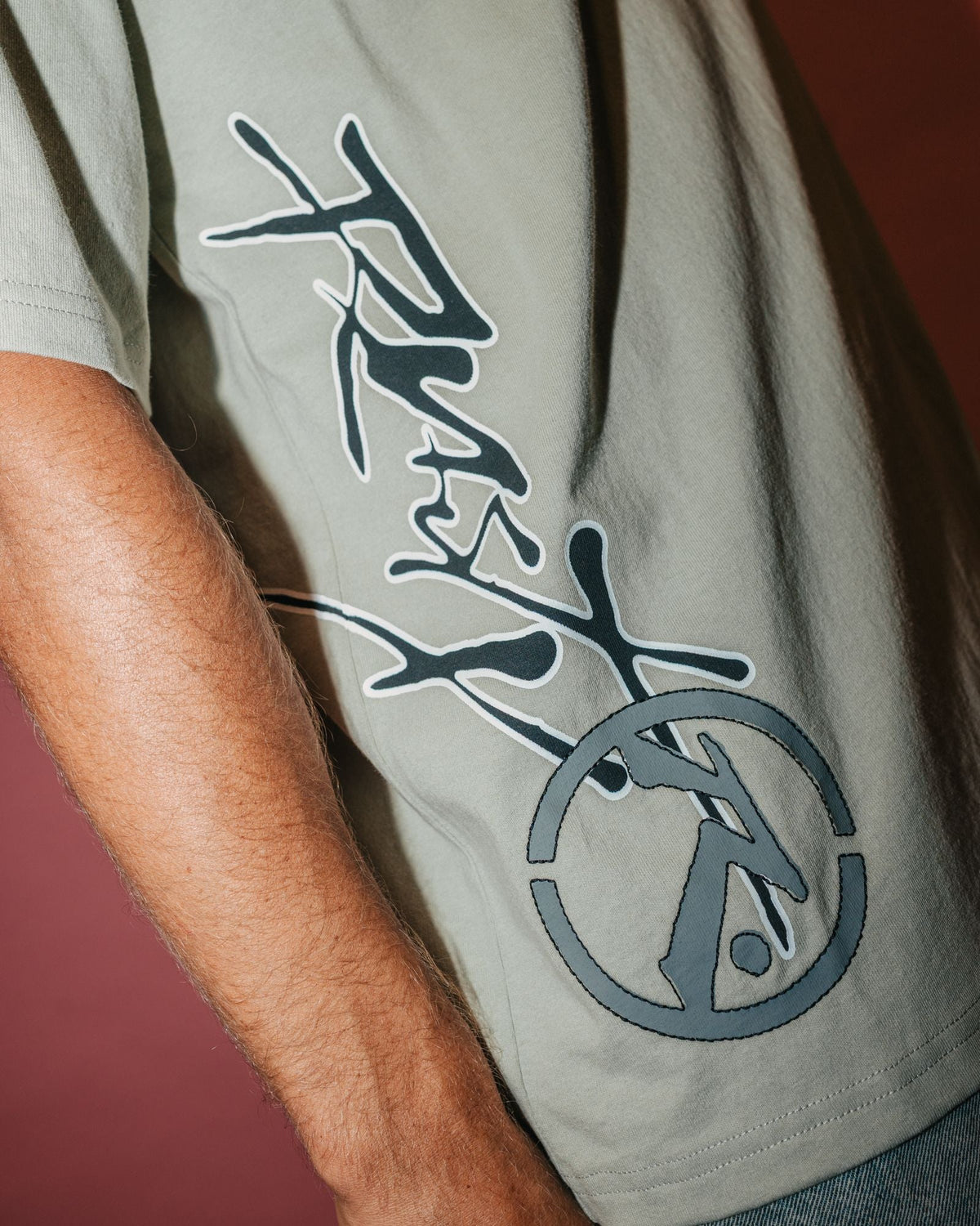 Mens Spraya T Shirt Abbey Stone - Image 5