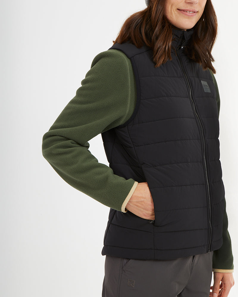 WOOLXLOFT Womens Insulated Puffer Vest Black