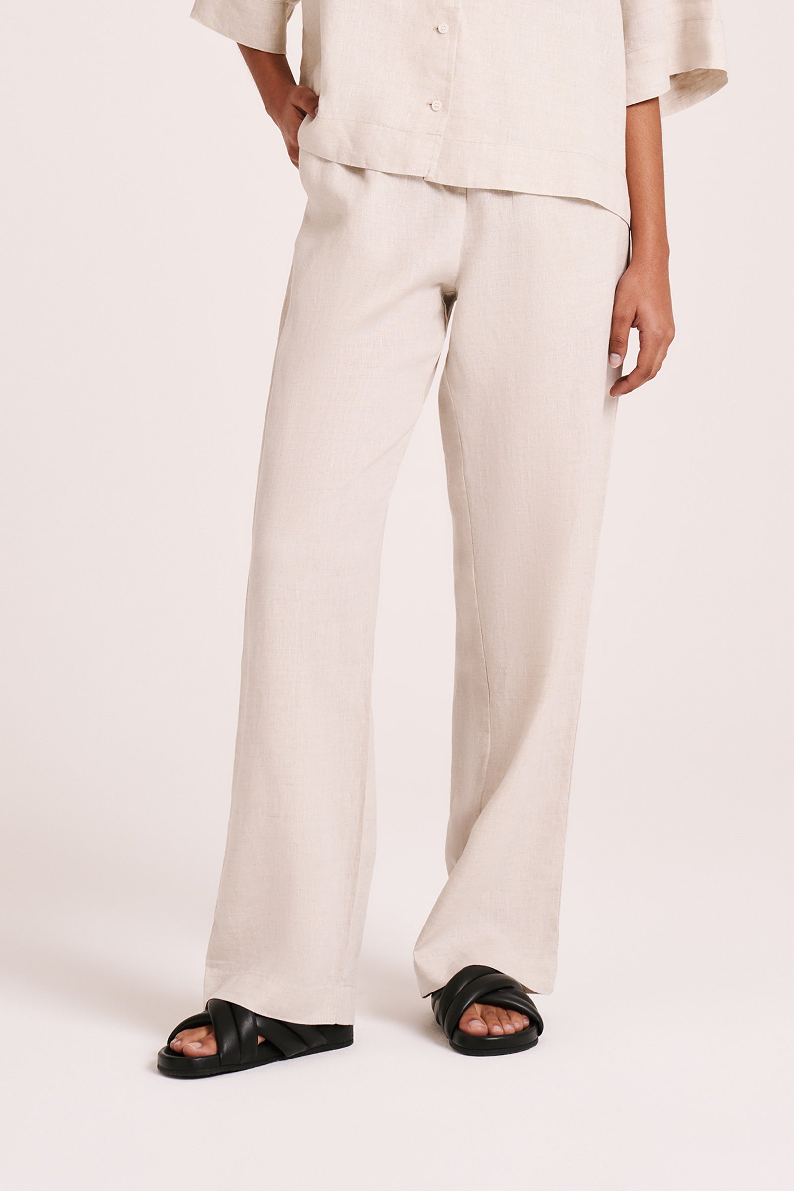 Nude Linen Lounge Pant