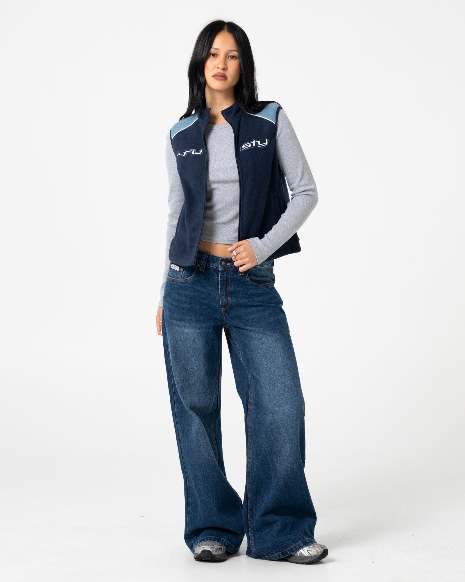 Womens Mr Cool Polar Fleece Vest Atlantic Blue - Image 3