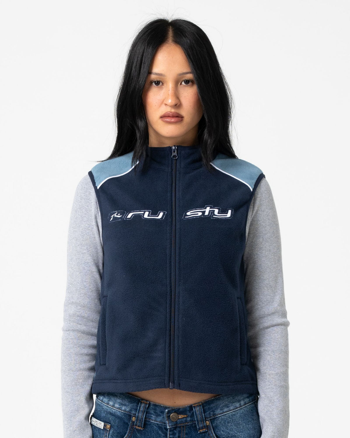 Womens Mr Cool Polar Fleece Vest Atlantic Blue - Image 6