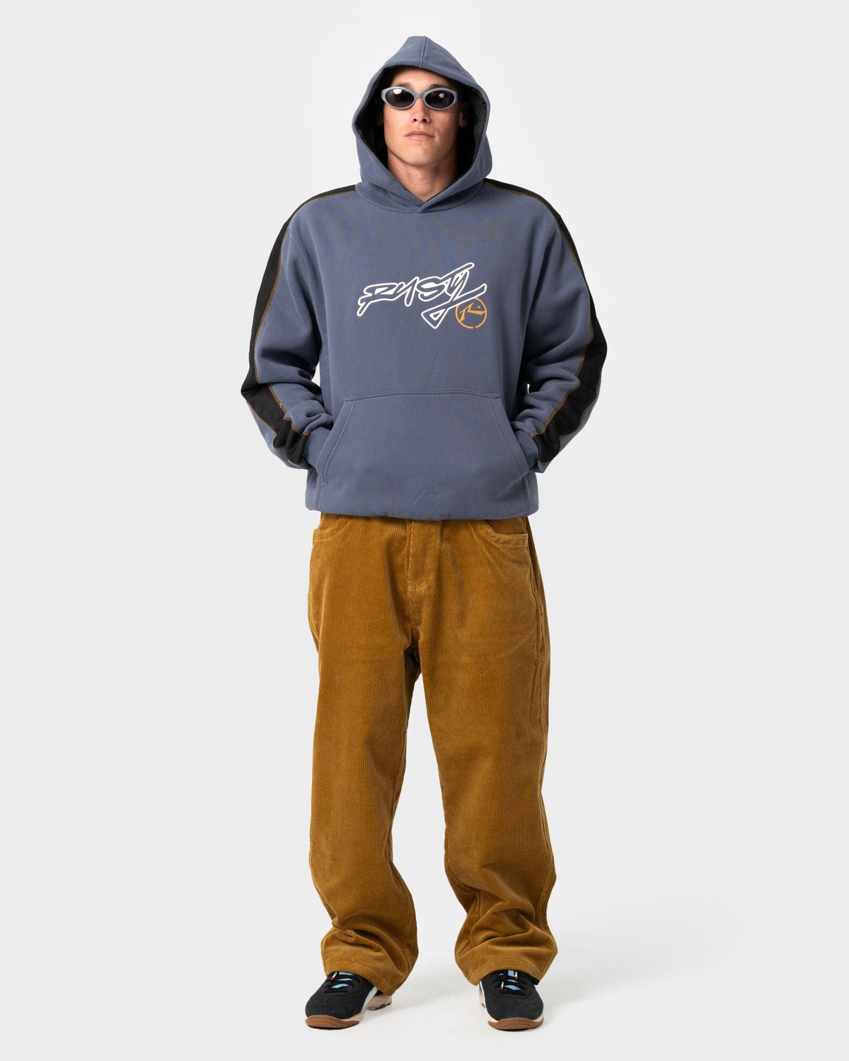 Mens Dine N Dash Hooded Jumper Steel - Image 1