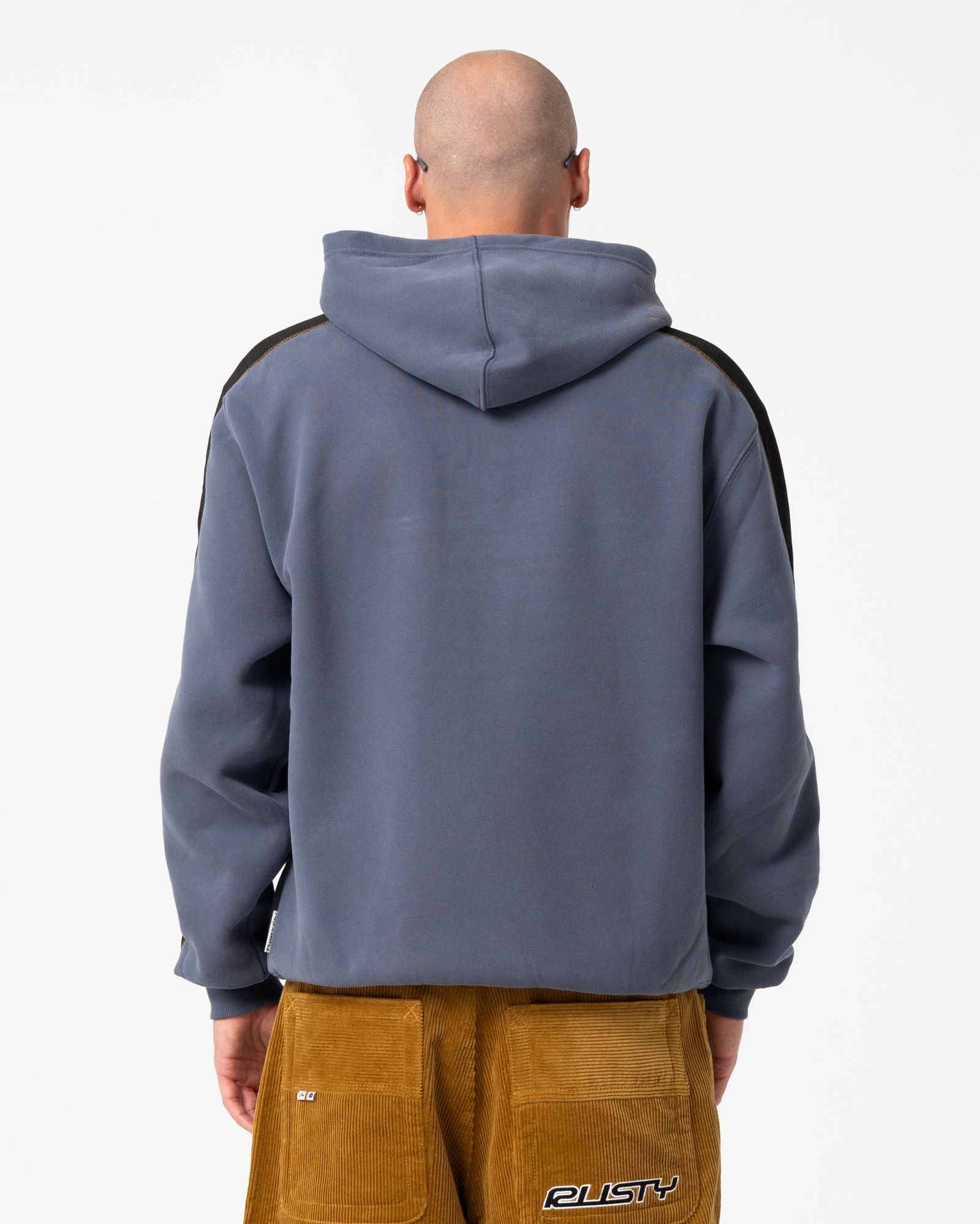 Mens Dine N Dash Hooded Jumper Steel - Image 4